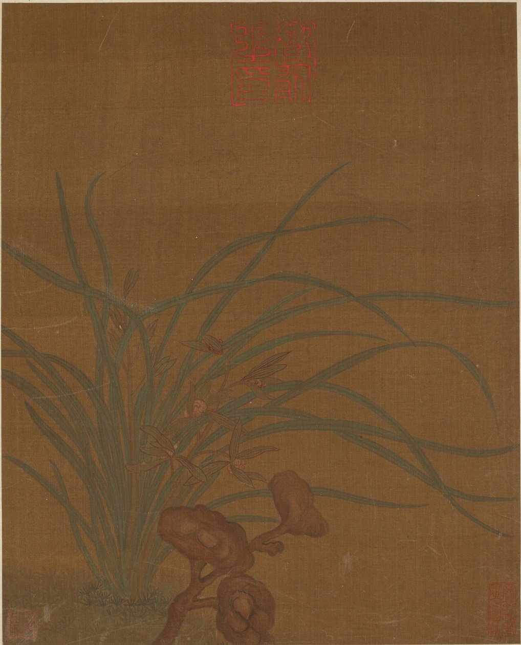 Otte designs af blomster, muligvis Ming-dynastiet, 1368-1644. af Unbekannt