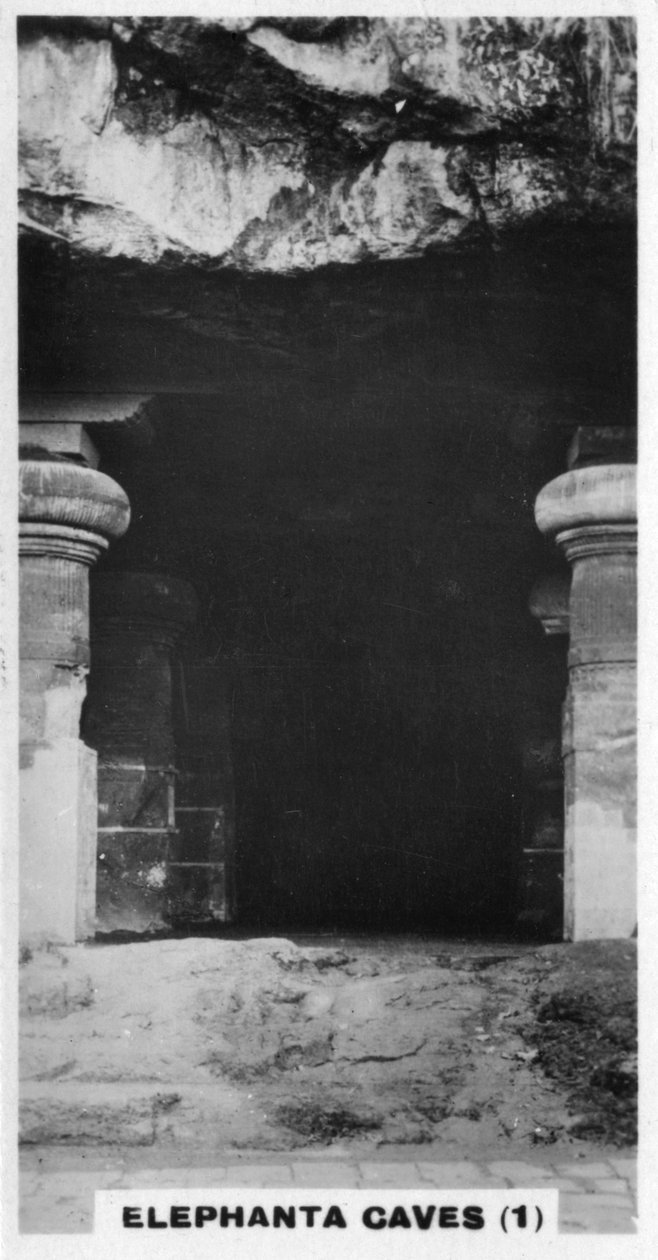 Elephanta Caves, Bombay, Indien, c1925 af Unbekannt