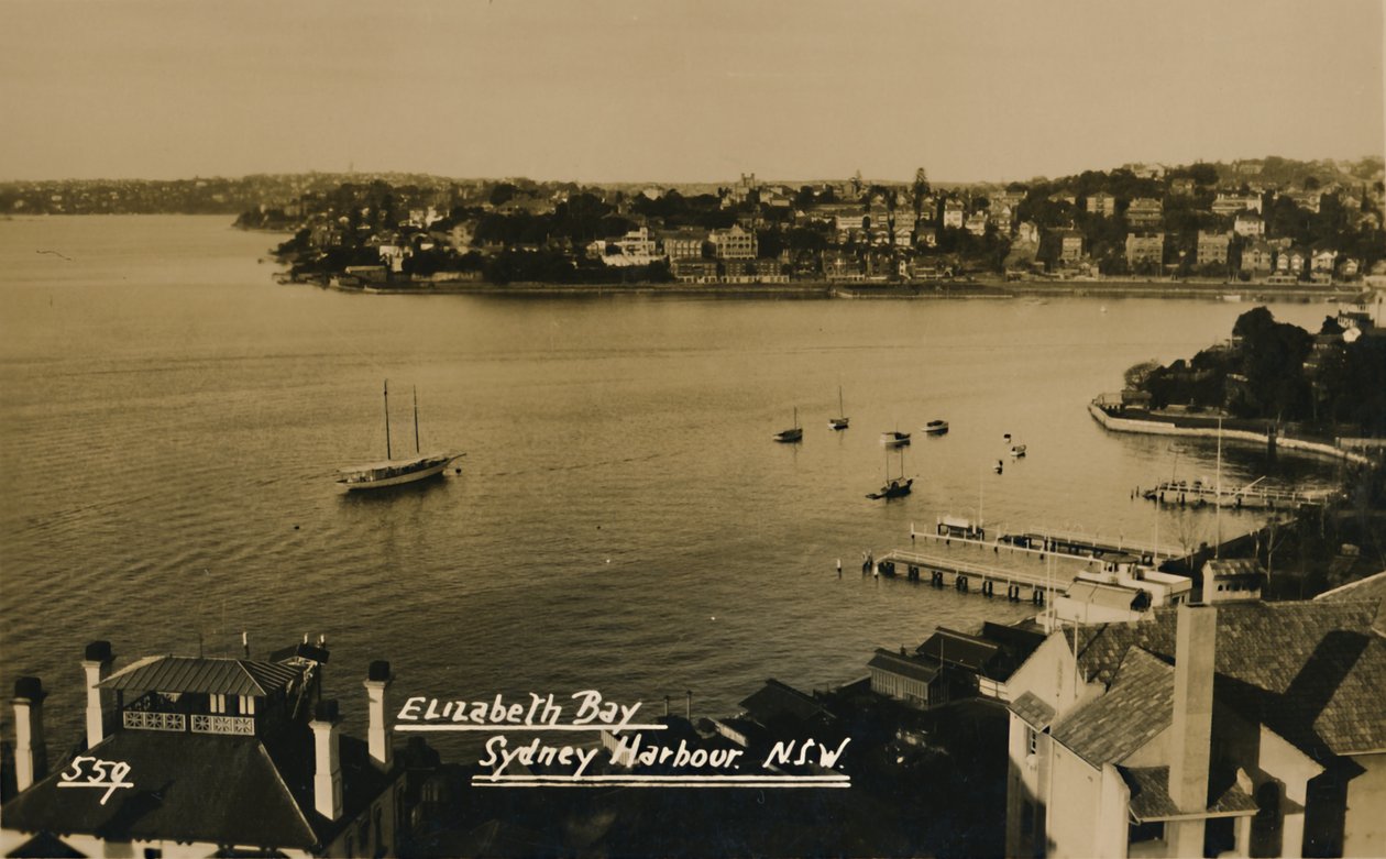 Elizabeth Bay, Sydney Havn. N.S.W., . af Unbekannt