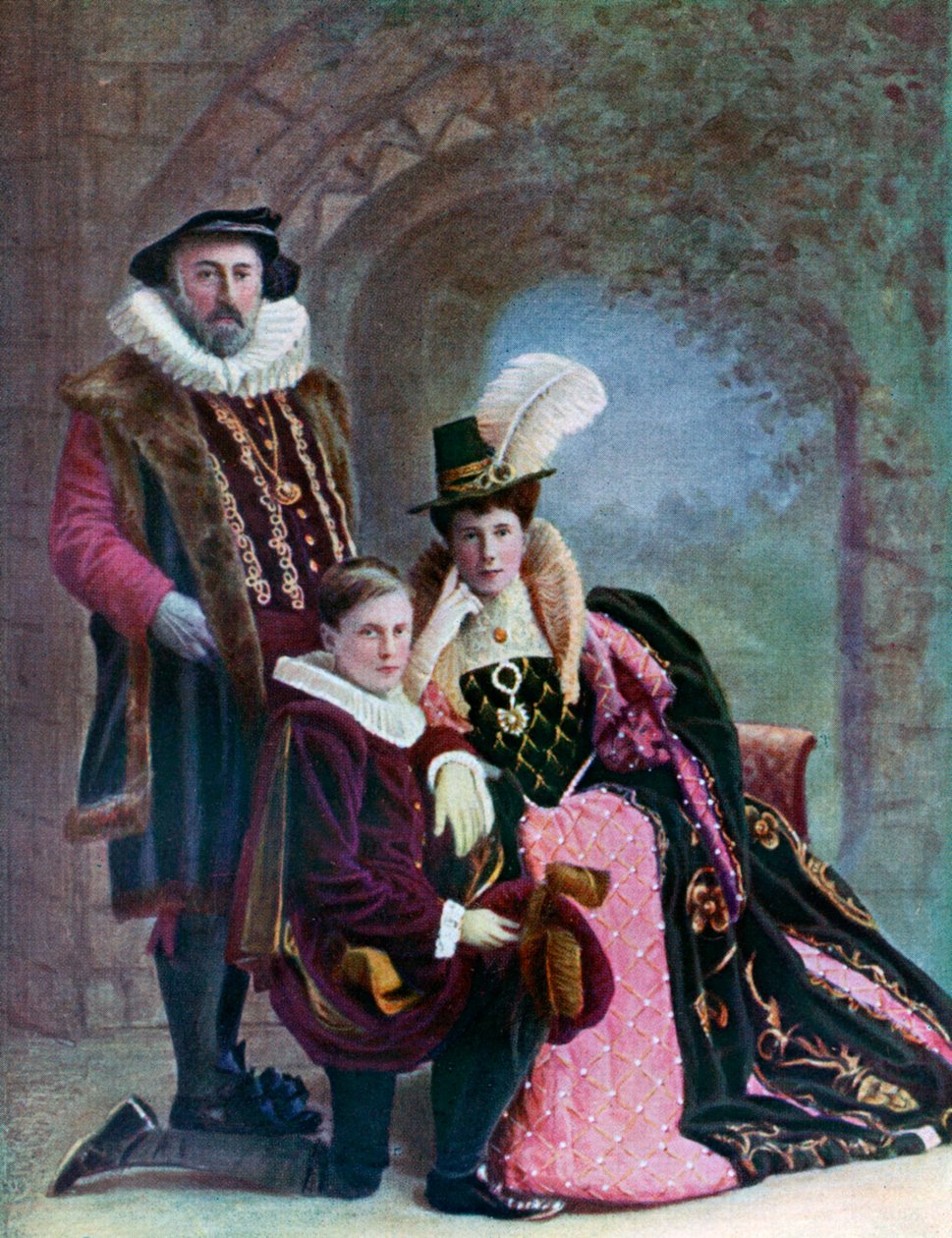 Elizabethansk kostume, c1572, 1910 af Unbekannt