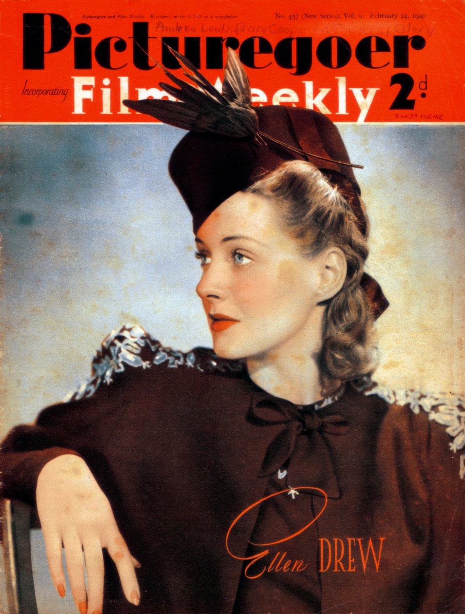 Ellen Drew 1915-2003, amerikansk skuespillerinde, 1940 af Unbekannt