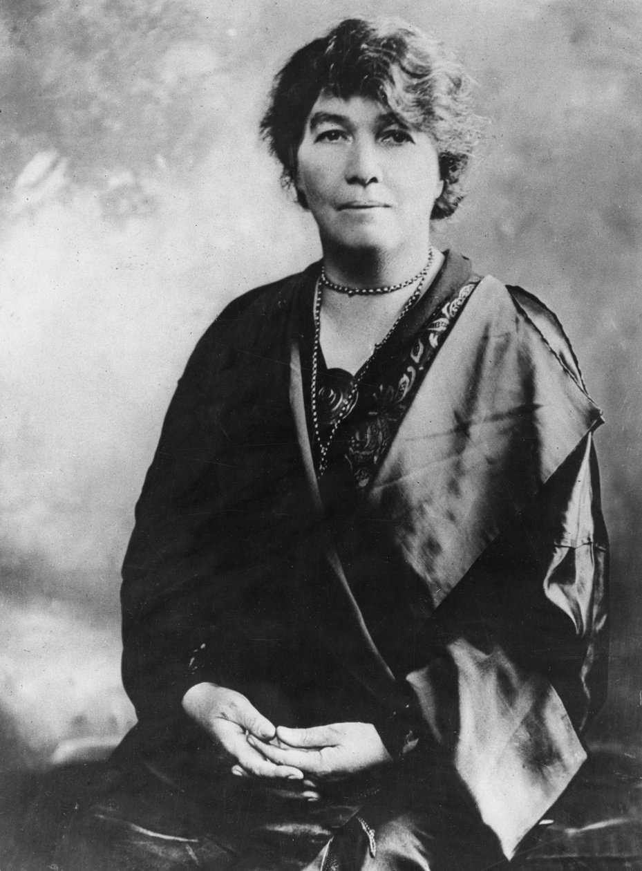 Emmeline Pethick-Lawrence 1867-1954, britisk suffragette, begyndelsen af det 20. århundrede af Unbekannt