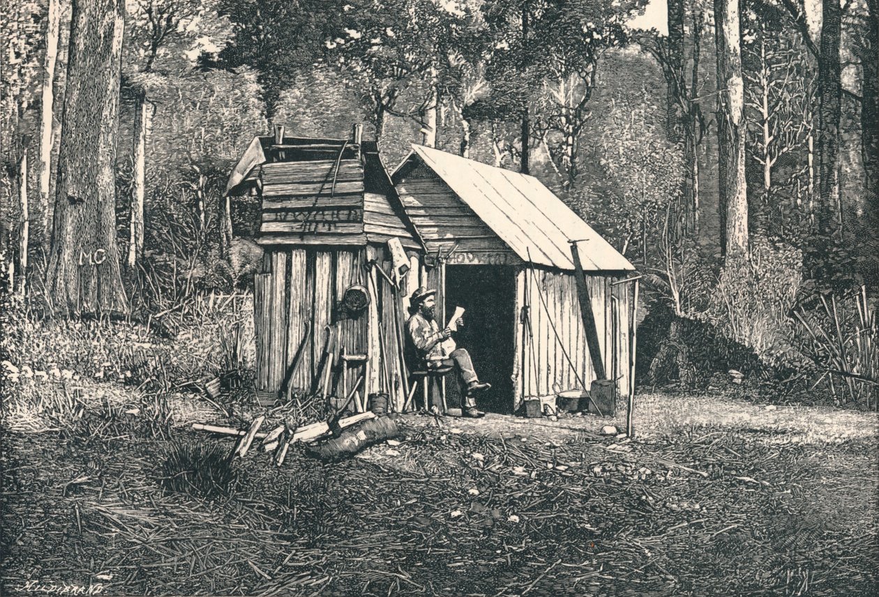 Lejr af australske Squatters, 1896 af Unbekannt