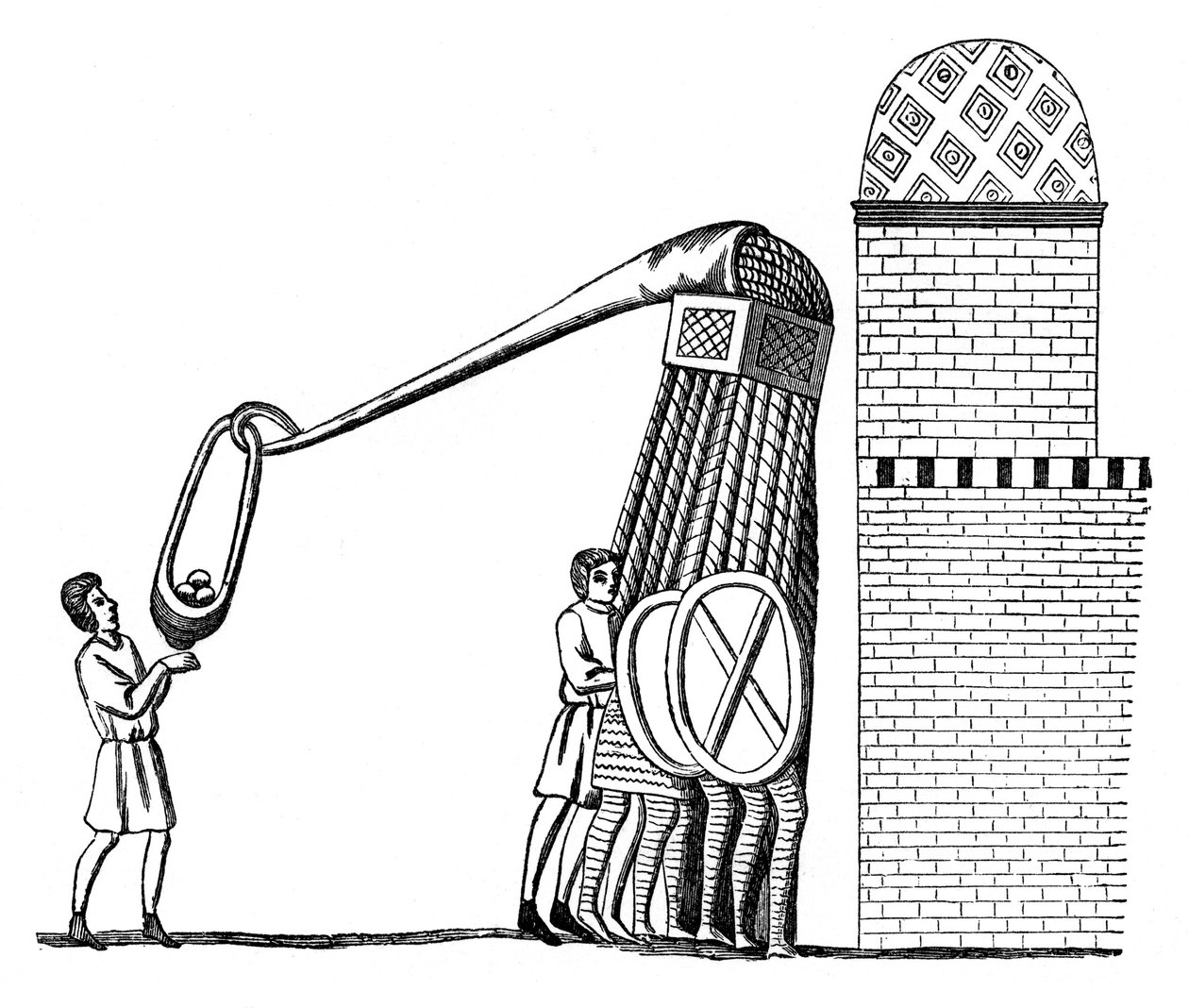 Motor til at kaste med sten, 1870 af Unbekannt