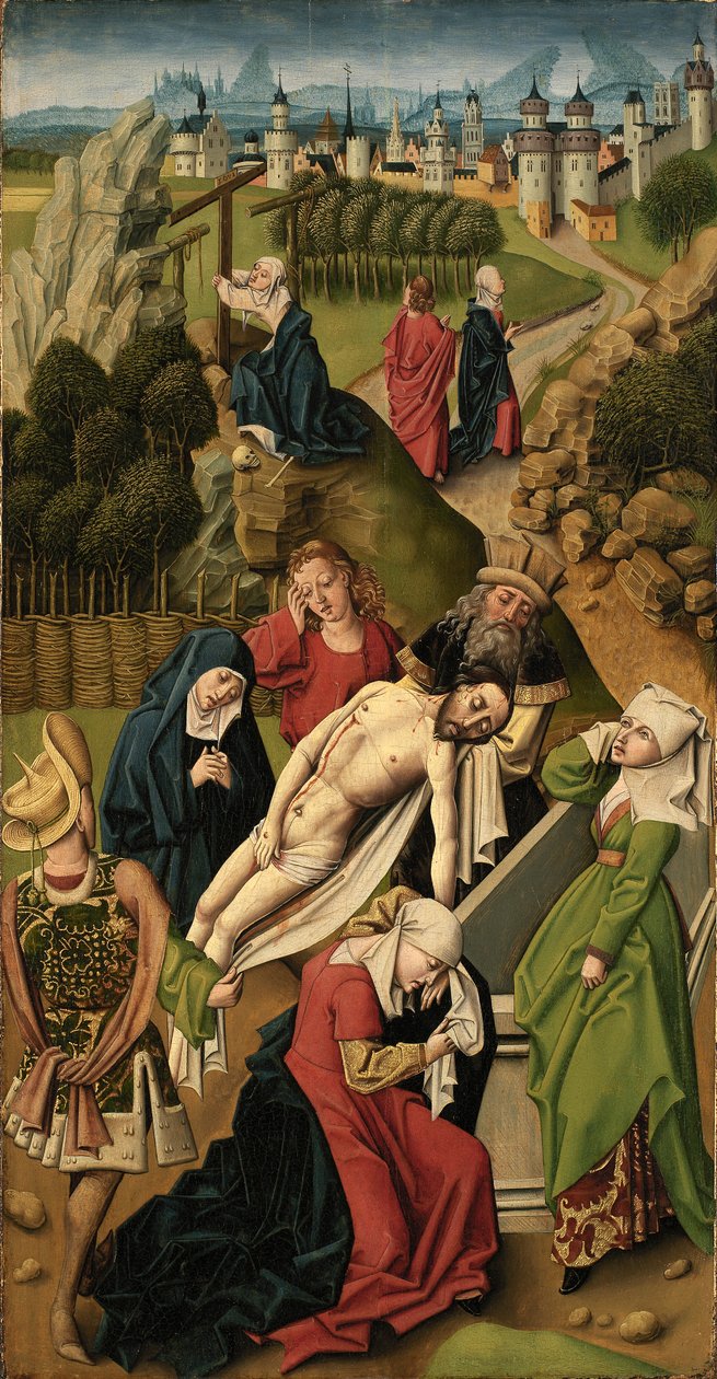 Begravelse, 1400-tallet. af Unbekannt