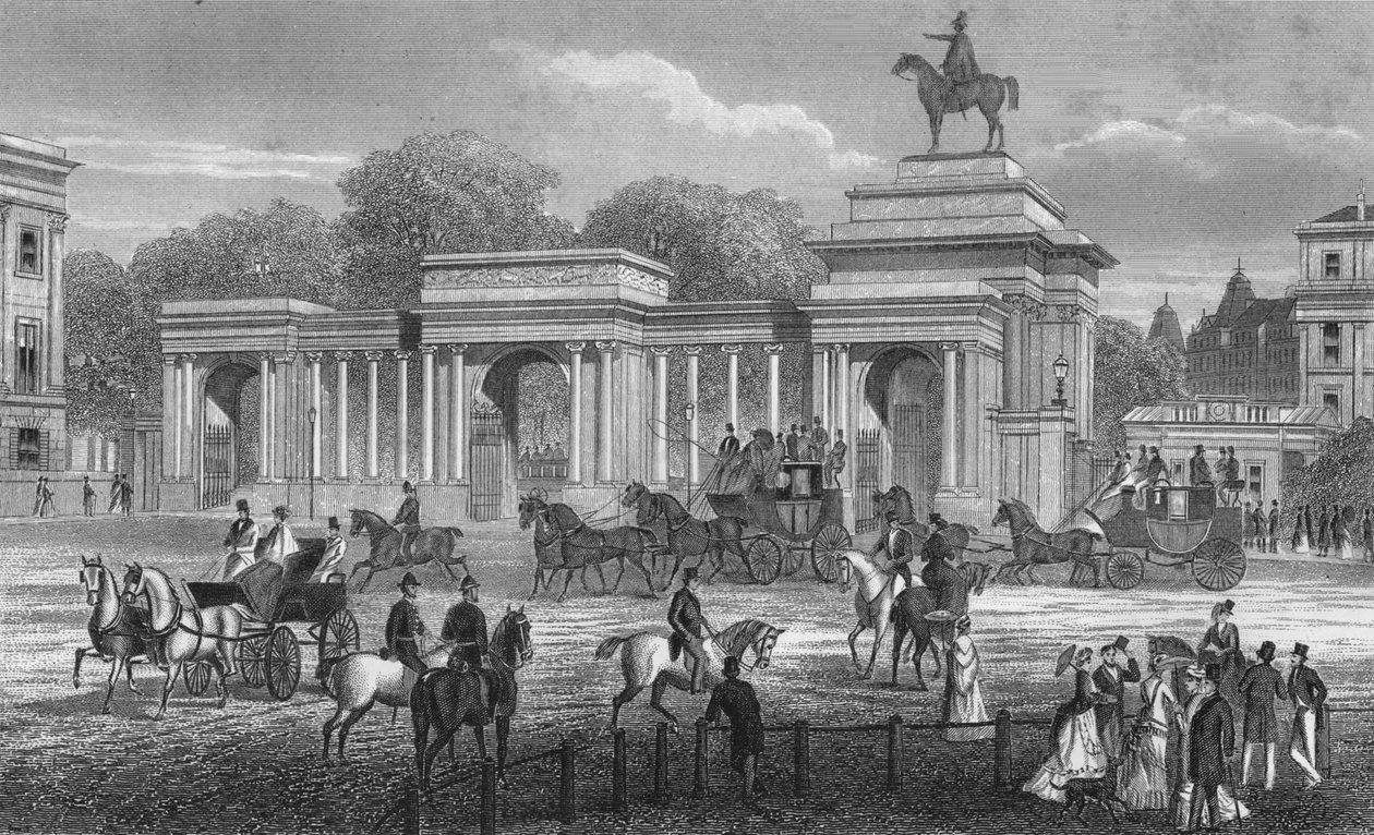 Indgang til Hyde Park, London, c1850 1878 af Unbekannt