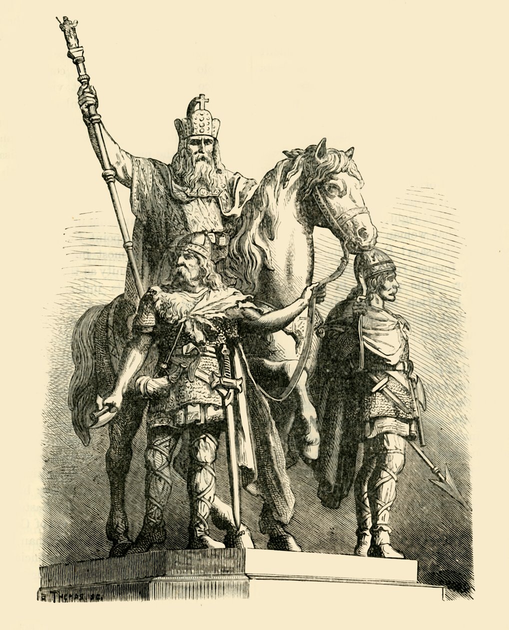 Rytterstatue af Karl den Store, Paris, 1890. af Unbekannt