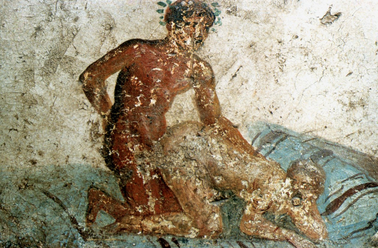 Erotisk vægmaleri, Pompeji, Italien af Unbekannt