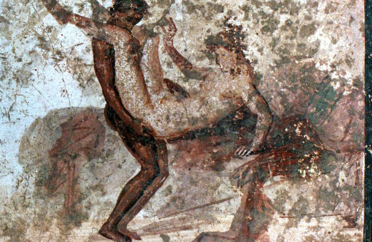 Erotisk vægmaleri, Pompeji, Italien af Unbekannt