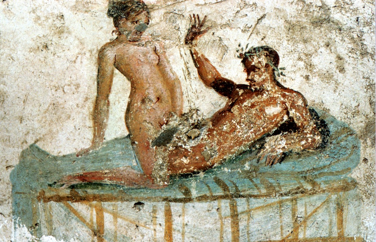 Erotisk vægmaleri, Pompeji, Italien af Unbekannt