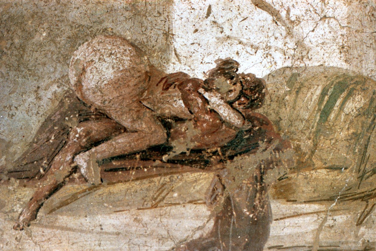 Erotisk vægmaleri, Pompeji, Italien af Unbekannt