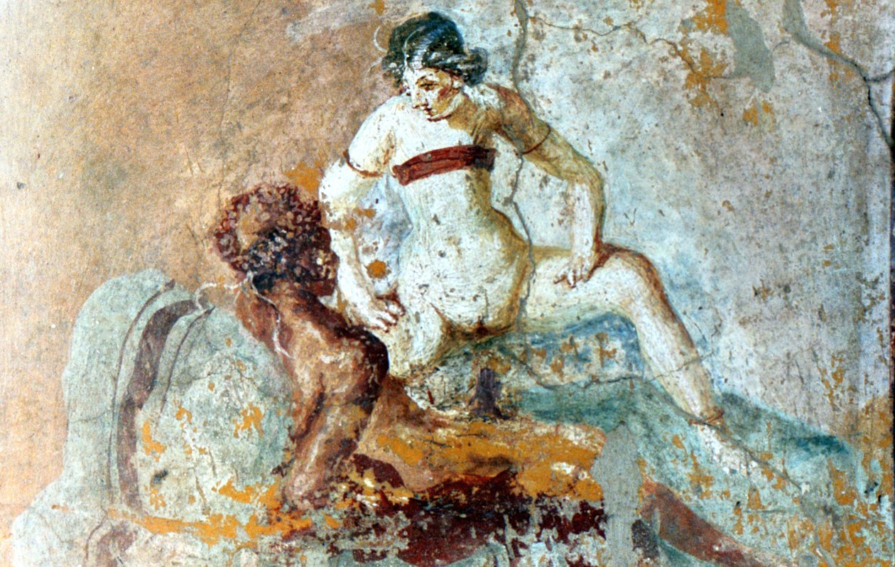Erotisk vægmaleri, Pompeji, Italien af Unbekannt