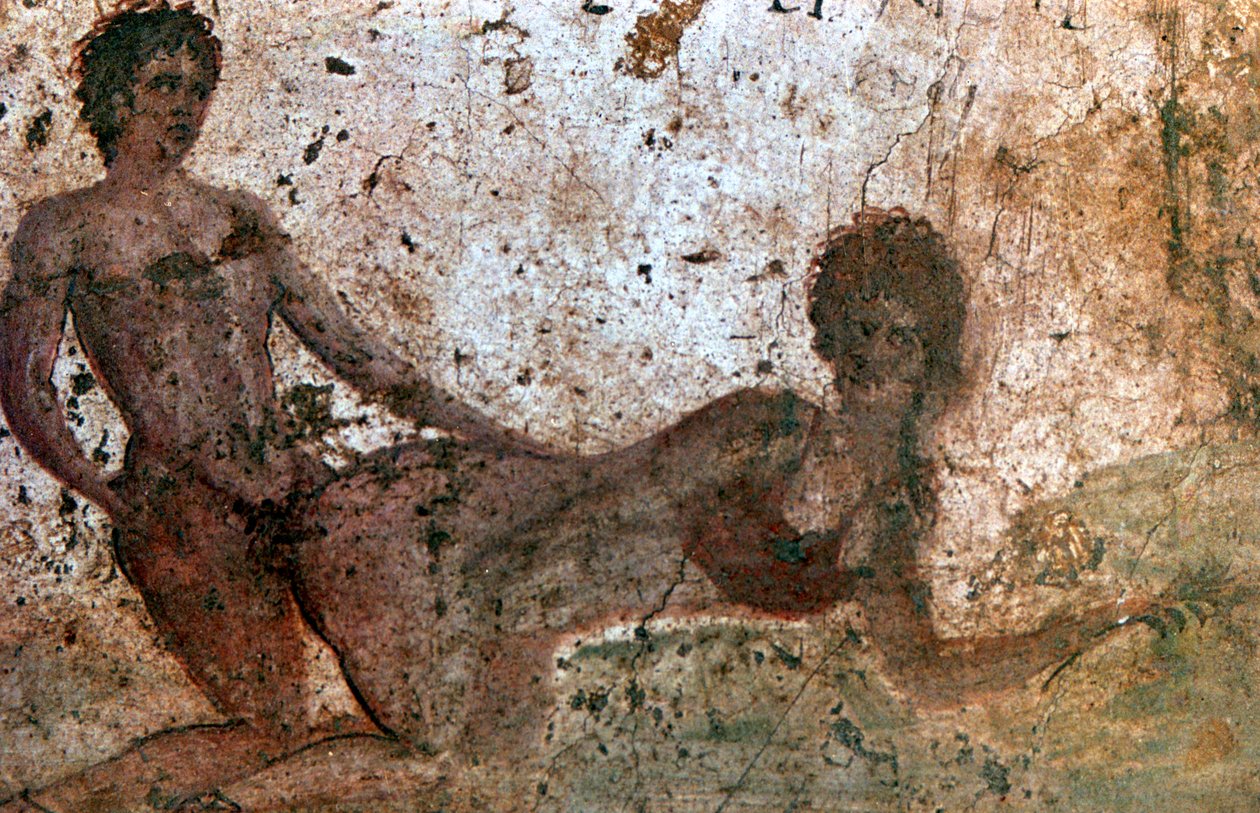 Erotisk vægmaleri, Pompeji, Italien af Unbekannt