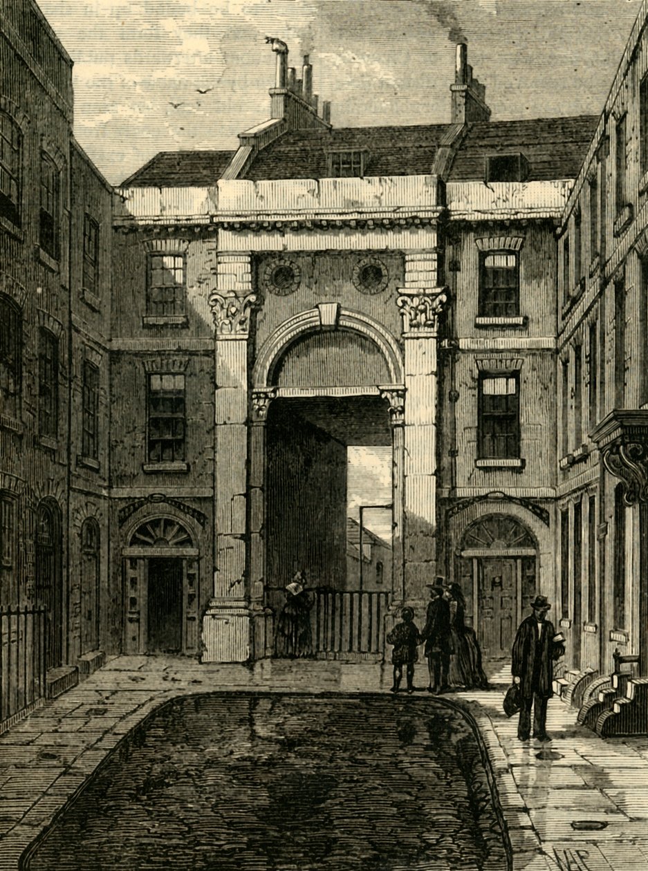 Essex Water Gate, Essex Street, Strand, 1881. af Unbekannt