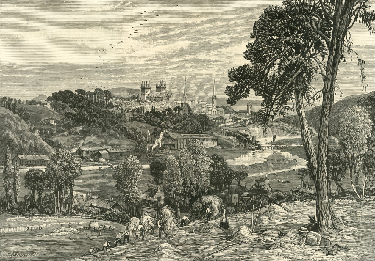 Exter, fra Exwick Fields, 1898. af Unbekannt