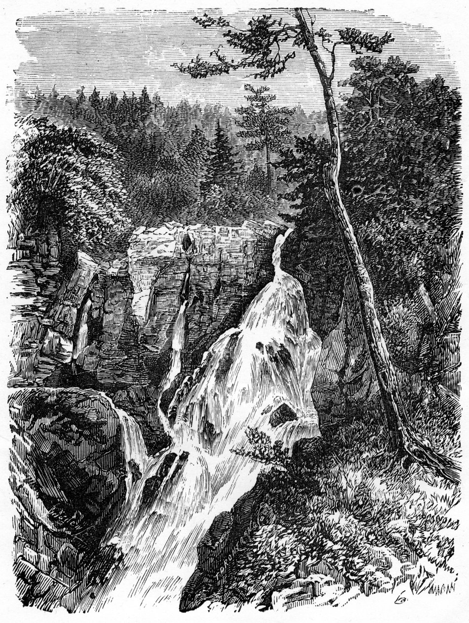 Falls of Sainte Anne, under Quebec, 1800-tallet af Unbekannt