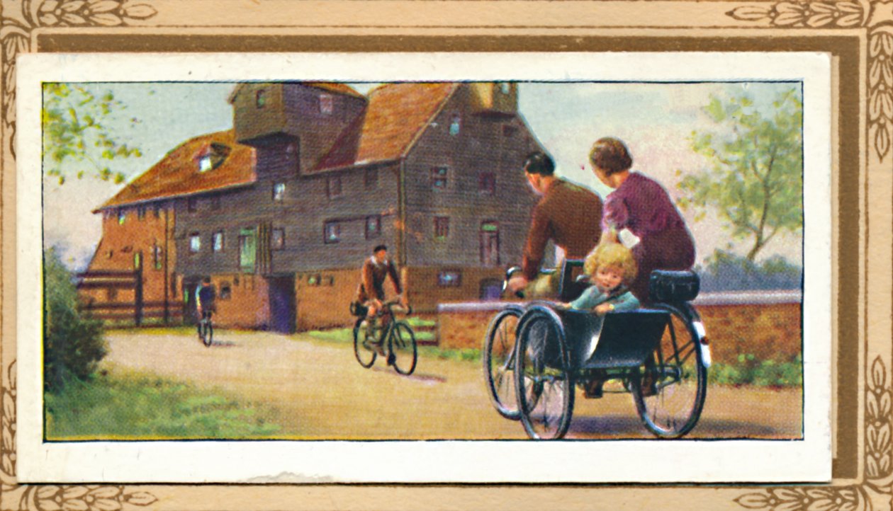 Familietandem med sidevogn, 1939 af Unbekannt