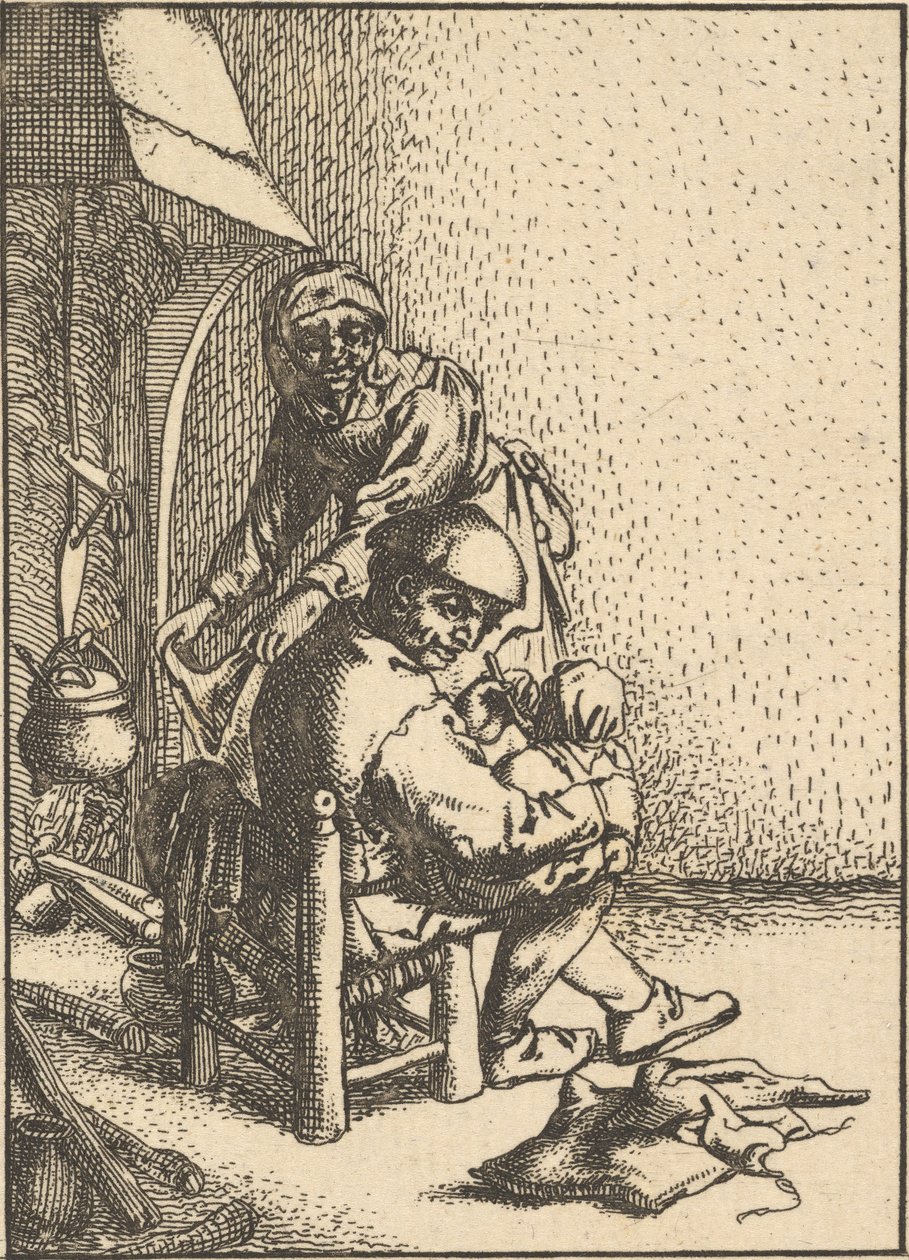 Fader fodrer sit Barn, 1610-85. af Unbekannt