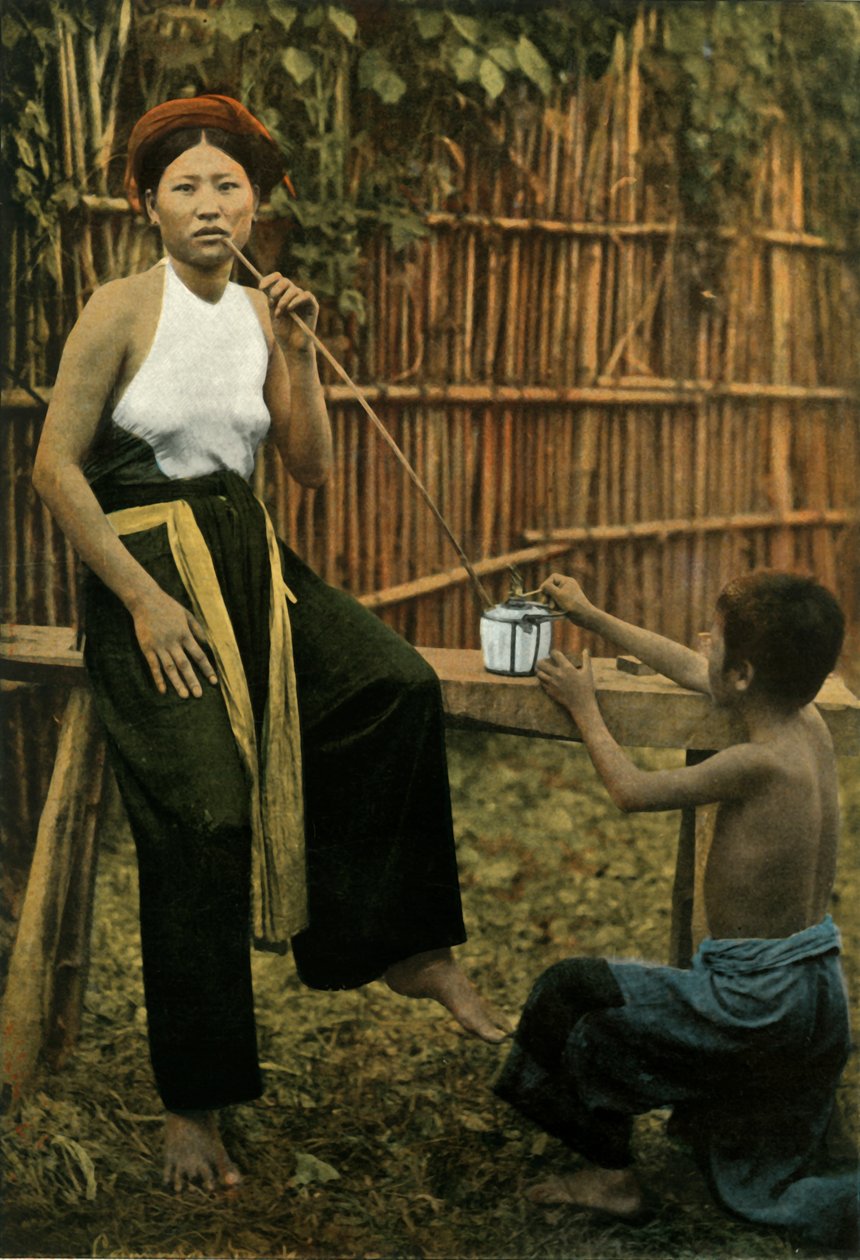 Femme Fumant De LOpium, Kvinde, der ryger opium, 1900. af Unbekannt