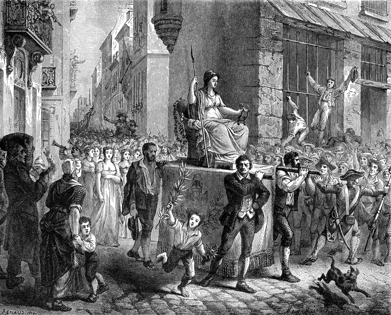 Festival of Reason, Paris, 1793 1882-1884 af Unbekannt