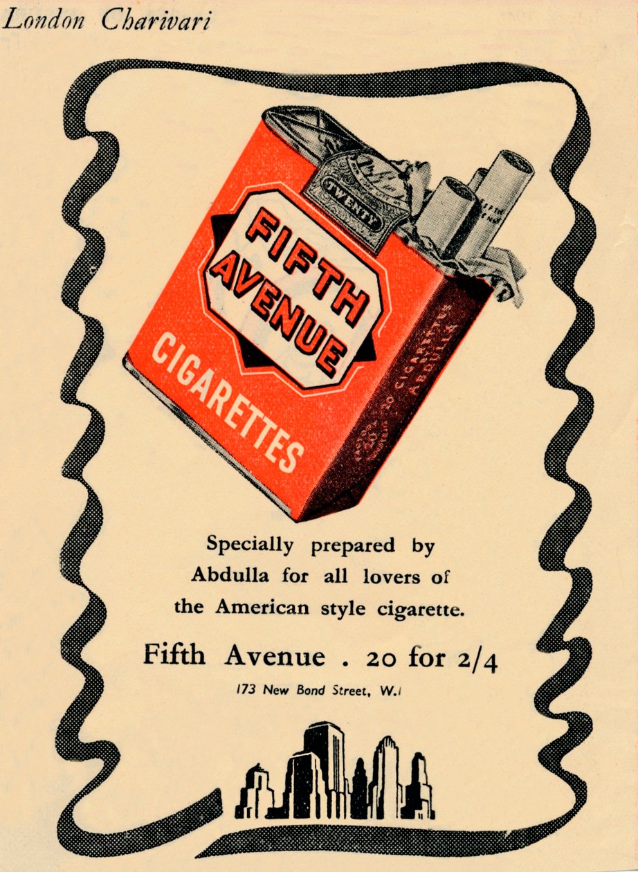 Fifth Avenue Cigarettes, 1946 af Unbekannt