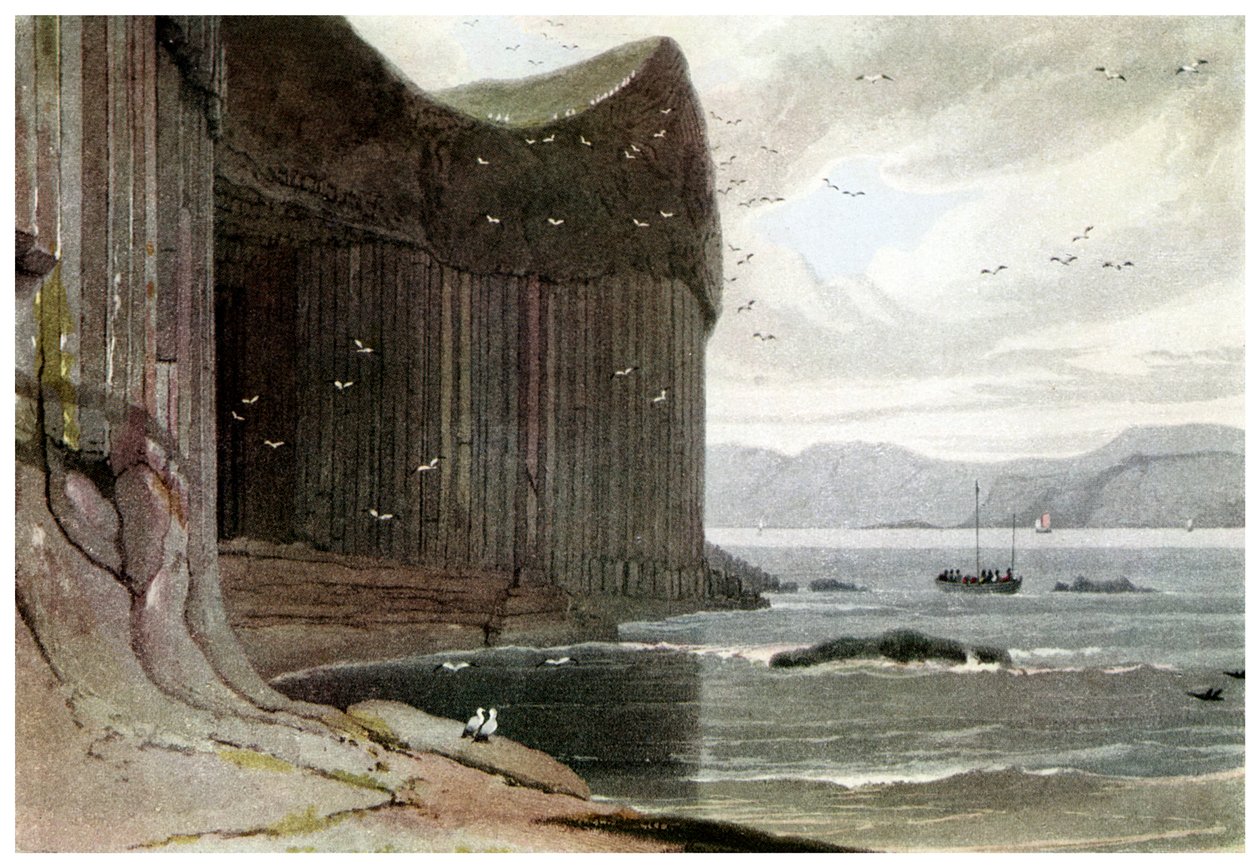 Fingals Cave, Staffa, Ydre Hebrider, Skotland. 1814 1956 af Unbekannt