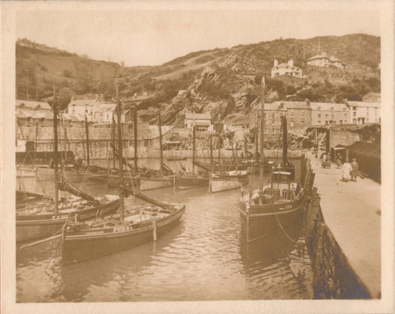 Fiskerbåde - Polperro, 1927. af Unbekannt
