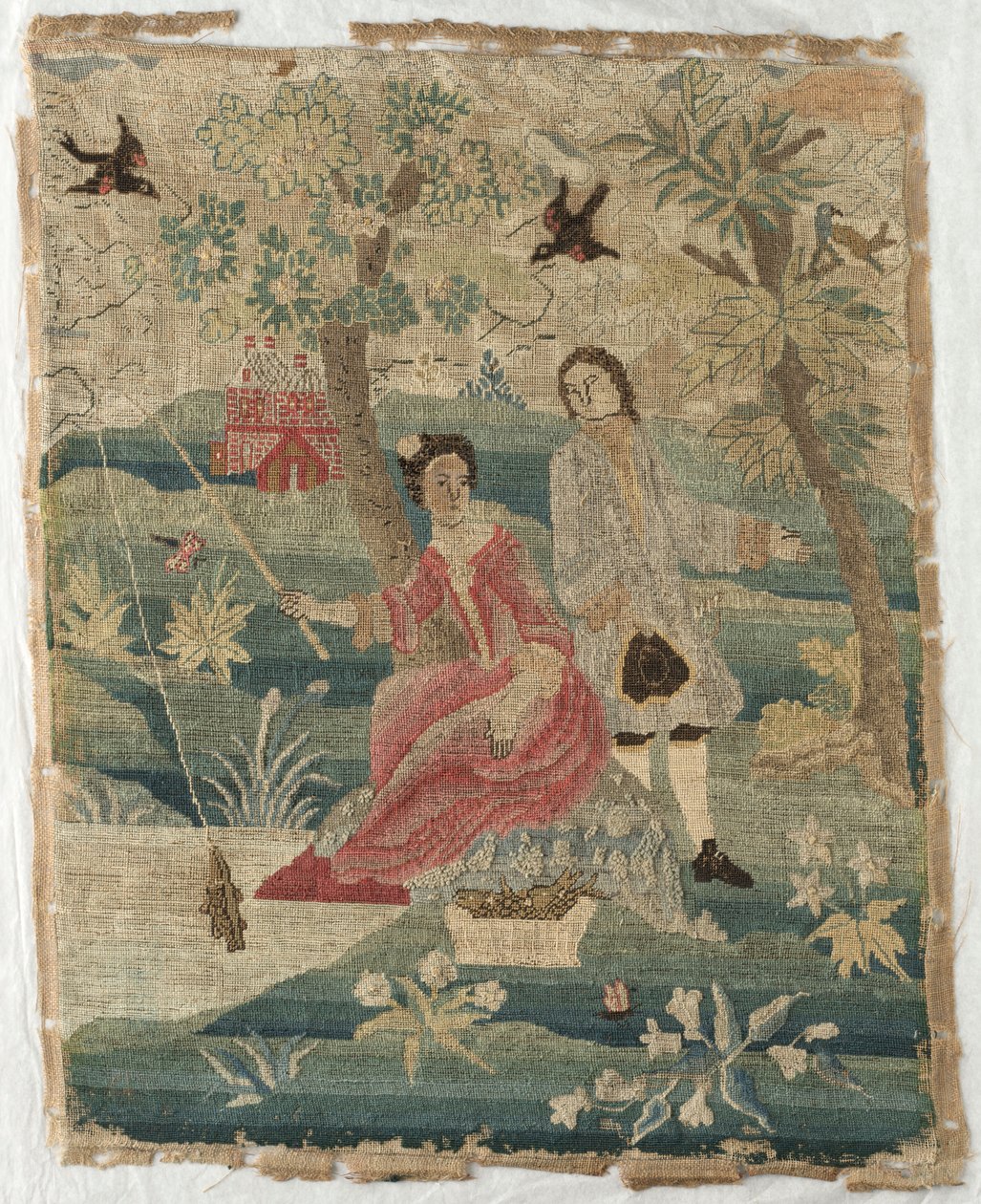 Fishing Lady, 1700-tallet. af Unbekannt