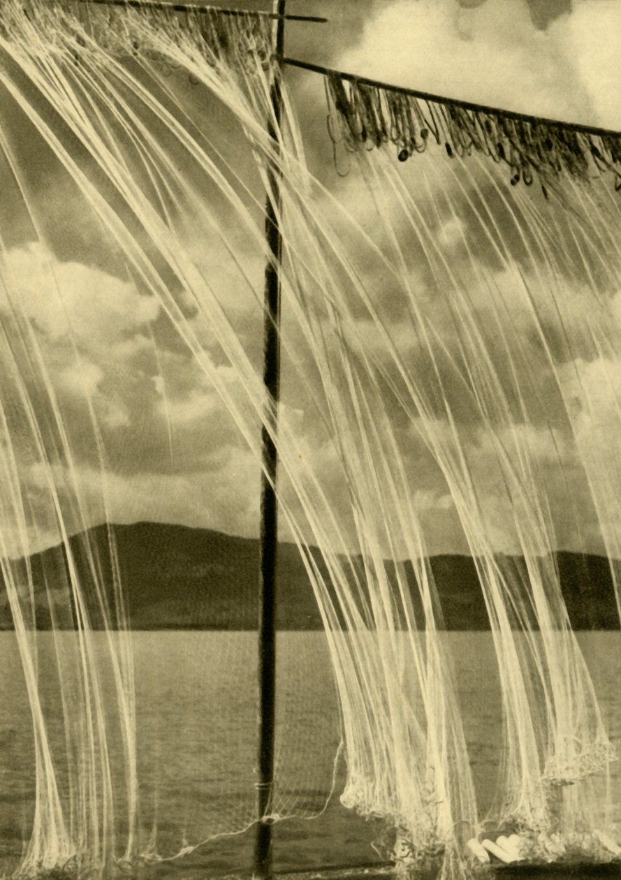 Fiskenet, Attersee, Øvre Østrig, c1935. af Unbekannt