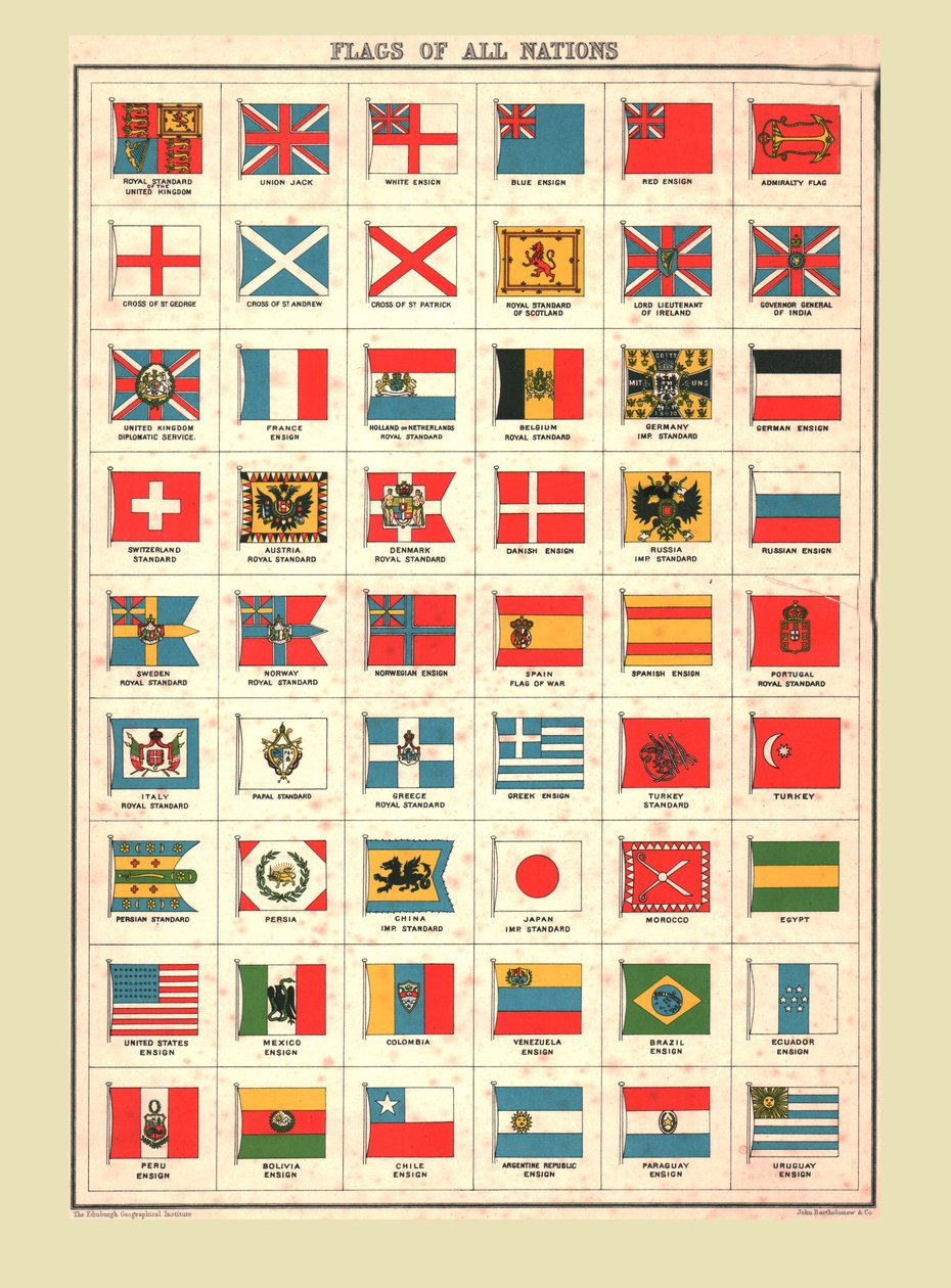 Flag af alle nationer, 1902. af Unbekannt