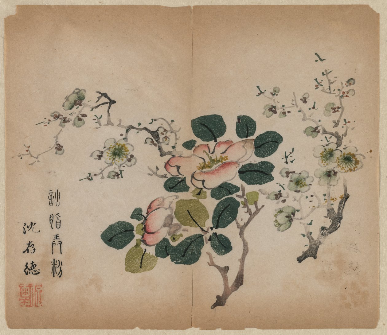 Blomstrende Prunus, 1368-1644. af Unbekannt