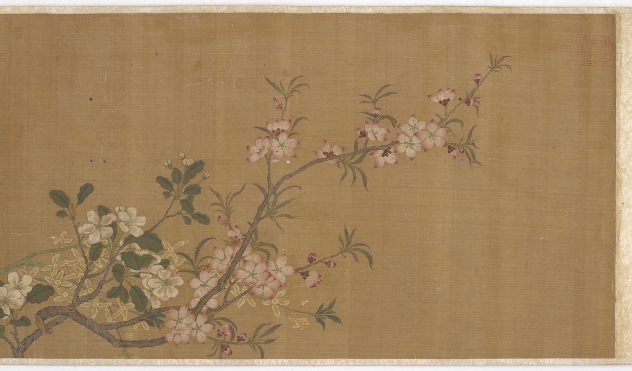 Blomster, Ming-dynastiet, 16.-17. århundrede. af Unbekannt
