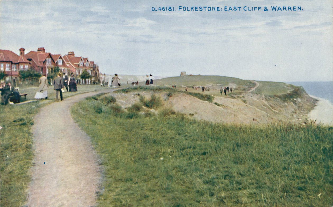 Folkestone: East Cliff & Warren, slutningen af det 19.-begyndelsen af det 20. århundrede af Unbekannt