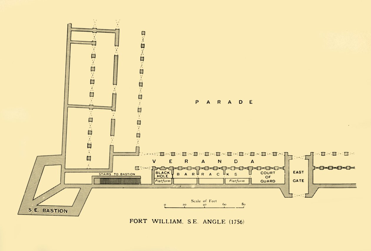 Fort William, S.E. Vinkel, 1756, 1925. af Unbekannt