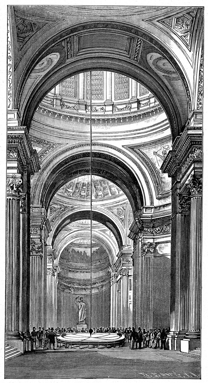 Foucaults pendul i Panthéon, Paris, 1851, 1900 af Unbekannt