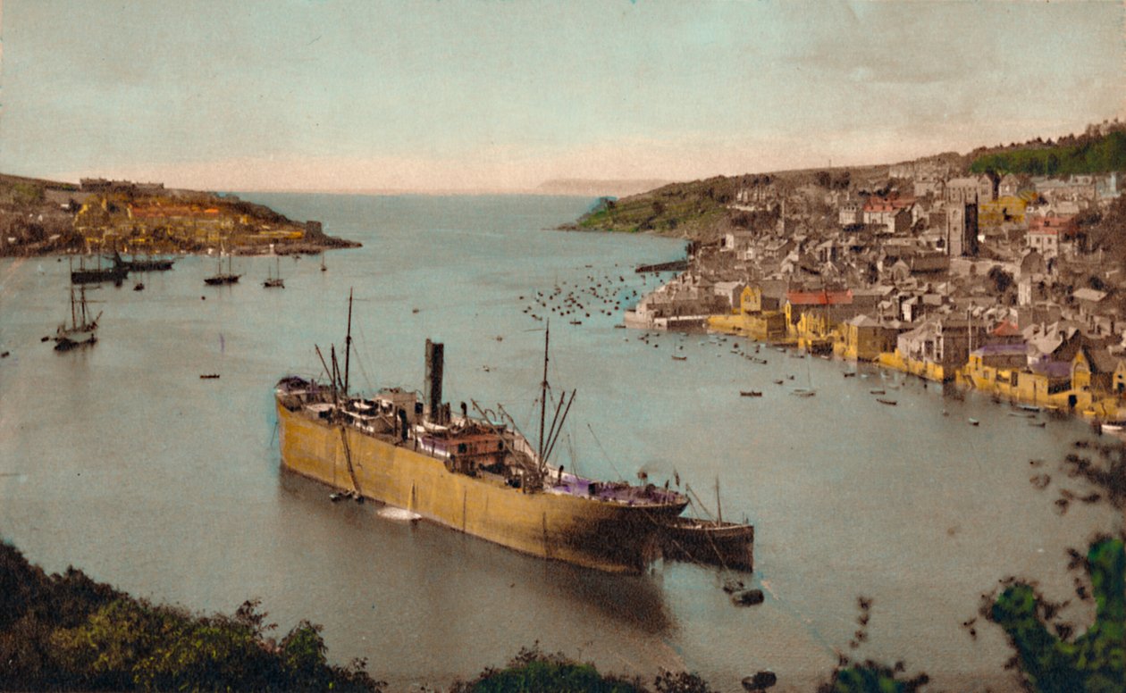 Fowey fra Hall Walk, c1930 af Unbekannt