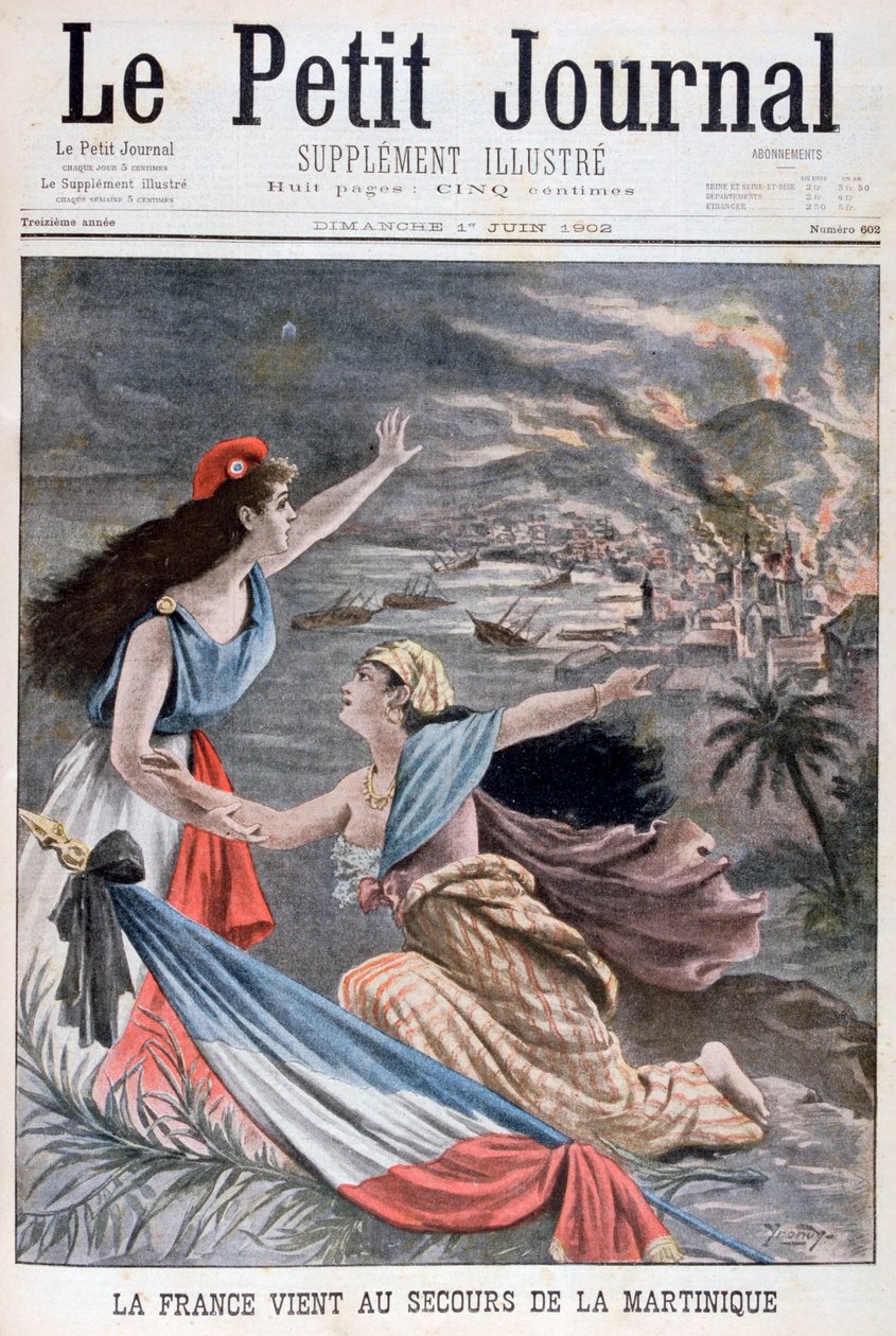 Frankrig hjælper Martinique, 1902 af Unbekannt