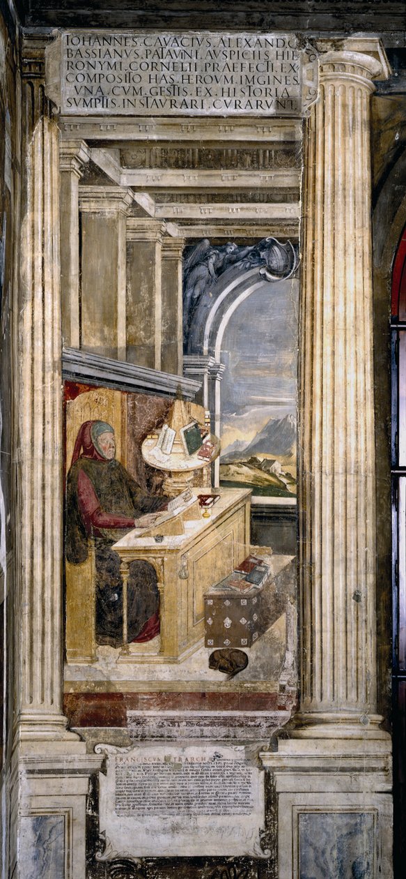 Francesco Petrarca i sit arbejdsværelse af Unbekannt