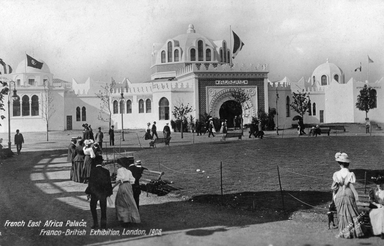 French East Africa Palace, fransk-britisk udstilling, London, 1908 af Unbekannt