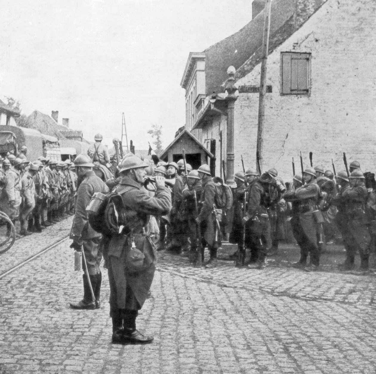 Franske og belgiske tropper, Flandern, c1917 af Unbekannt