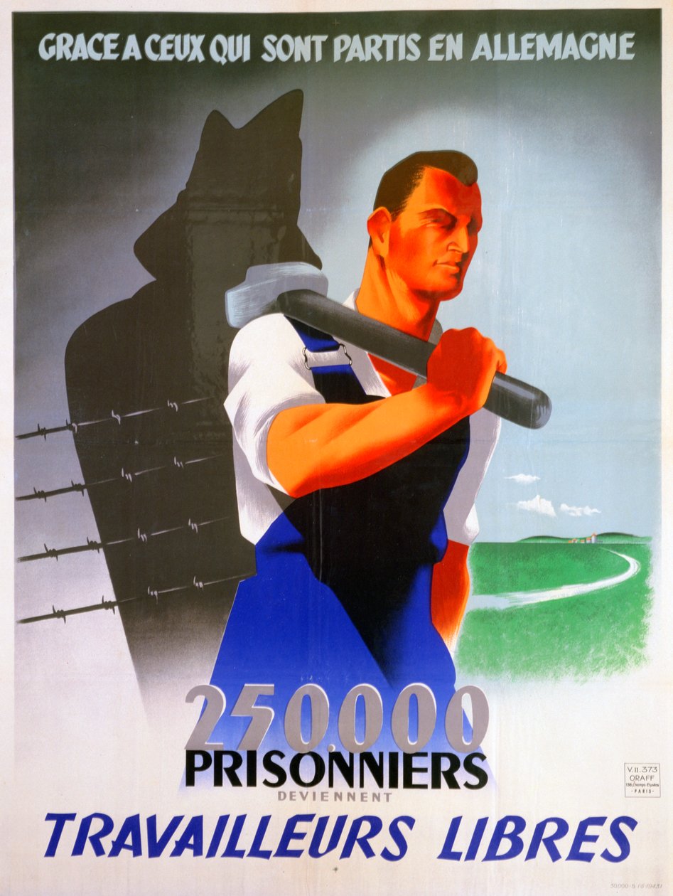 French workers for Germany poster, 1943dani af Unbekannt