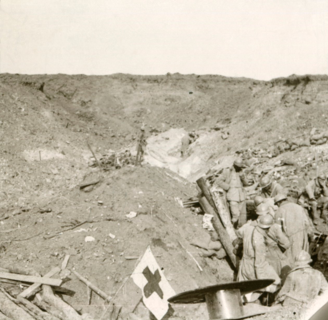 Frontlinje, Sailly-Saillisel, Nordfrankrig, c1914-c1918 af Unbekannt
