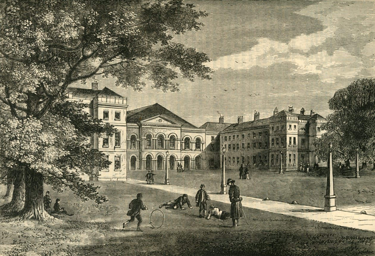 Forsiden af Foundling Hospital, c1876. af Unbekannt
