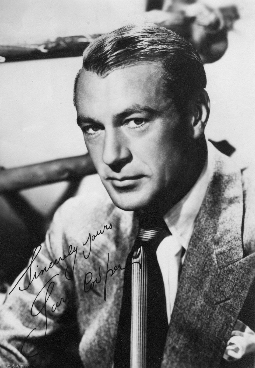 Gary Cooper, amerikansk filmskuespiller, det 20. århundrede af Unbekannt