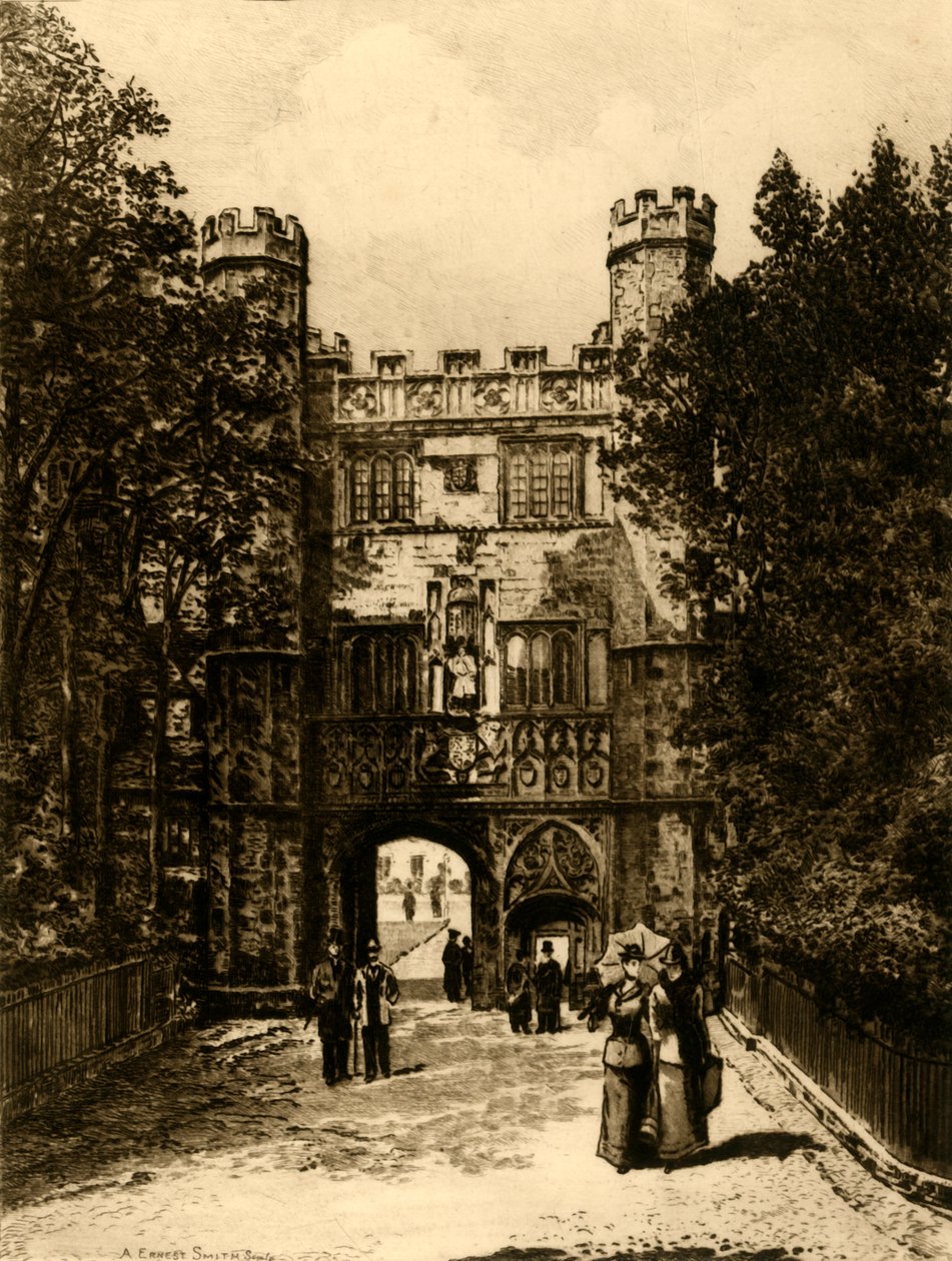 Gateway of Trinity College, Cambridge, 1898. af Unbekannt
