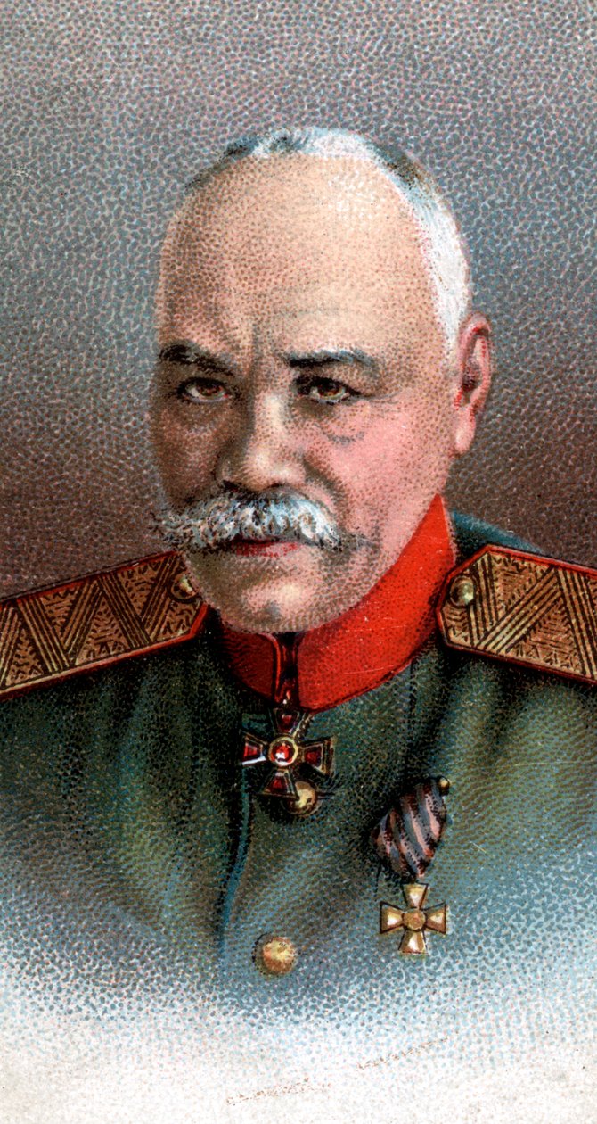 General Mikhail Vasilevich Alexeiev 1857-1918, russisk soldat, 1917 af Unbekannt