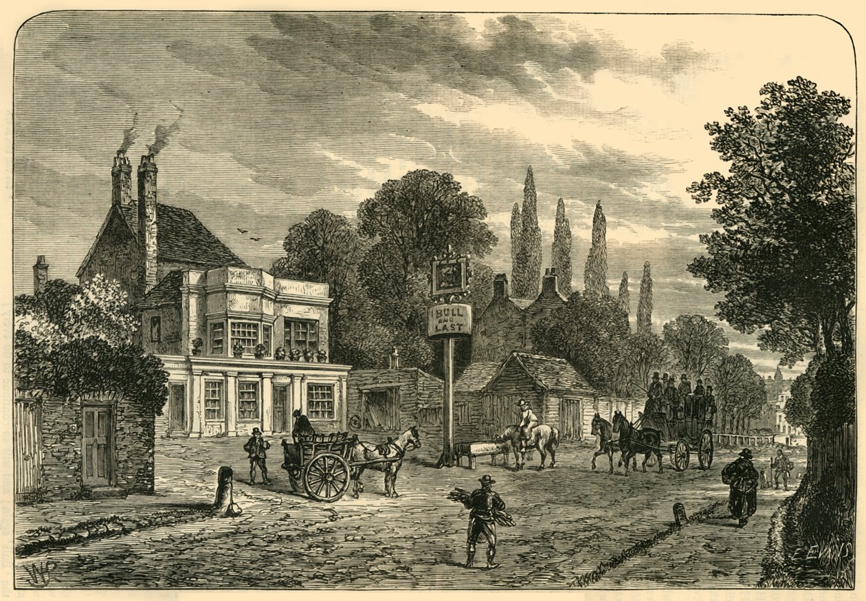 Generelt syn på Old Kentish Town, 1820, c1876. af Unbekannt