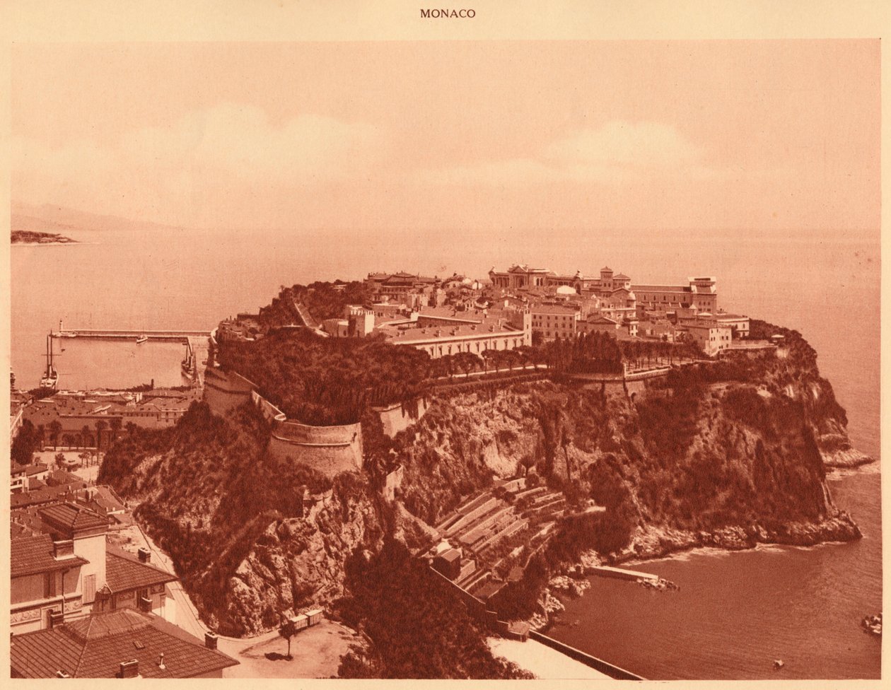 Generelt billede af Fyrstendømmet Monaco, 1930. af Unbekannt