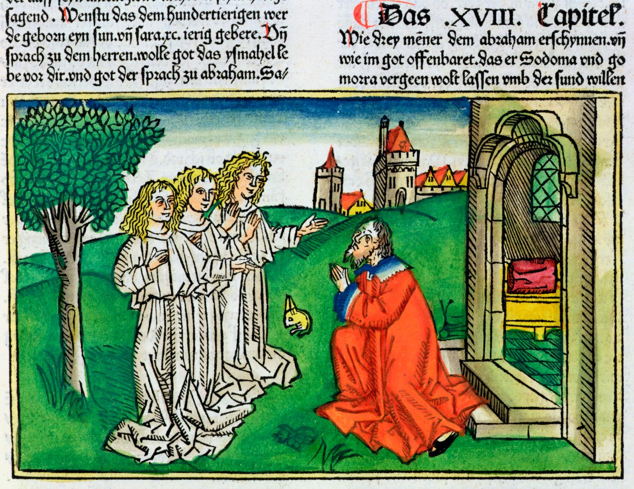 1 Mosebog 18:2: Abraham og de tre engle af Unbekannt