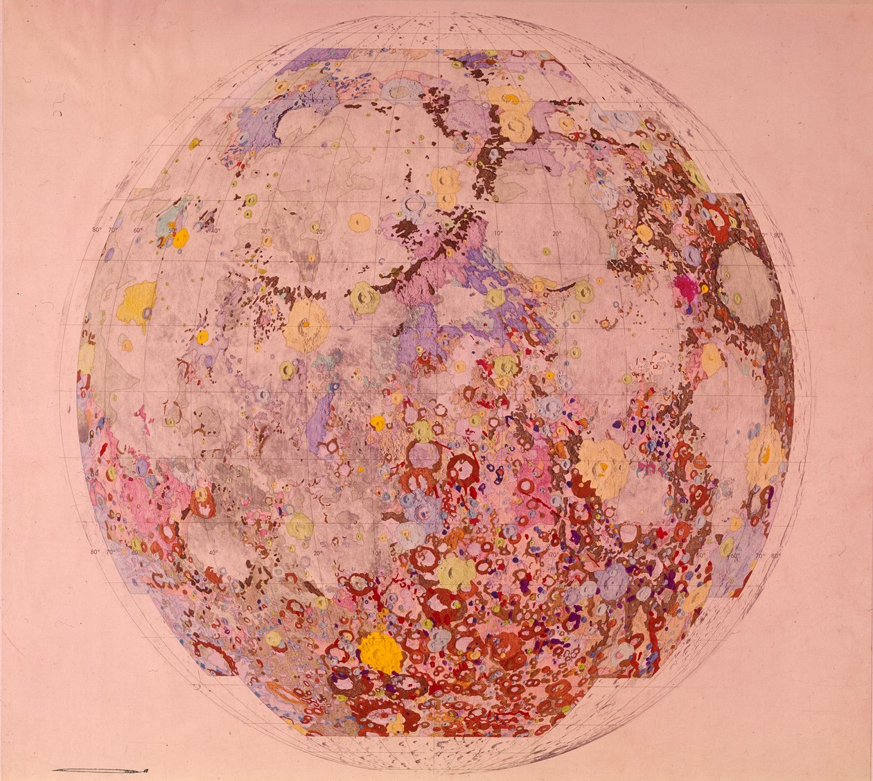 Geologisk kort over månen, 1967 af Unbekannt